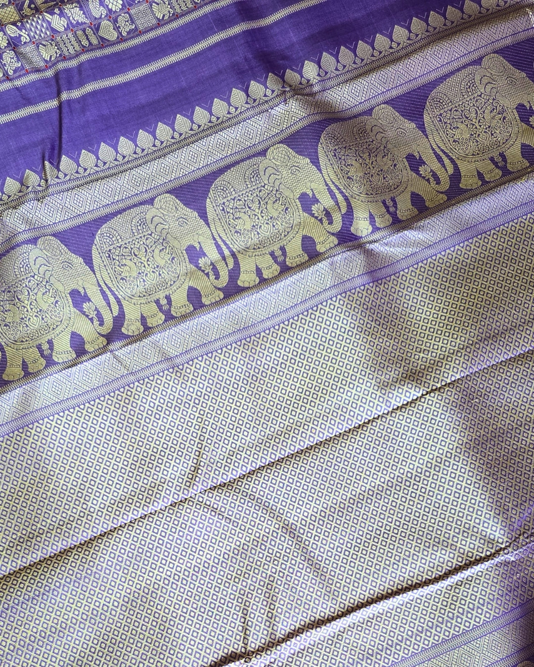 36 - Motifs kanjeevaram - Light Lavender