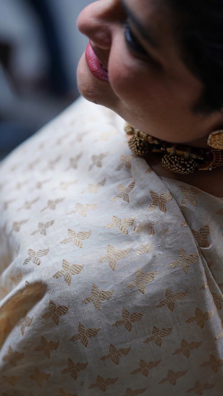 Victoria | Handwoven | Cotton-Silk-Zari Onam Saree