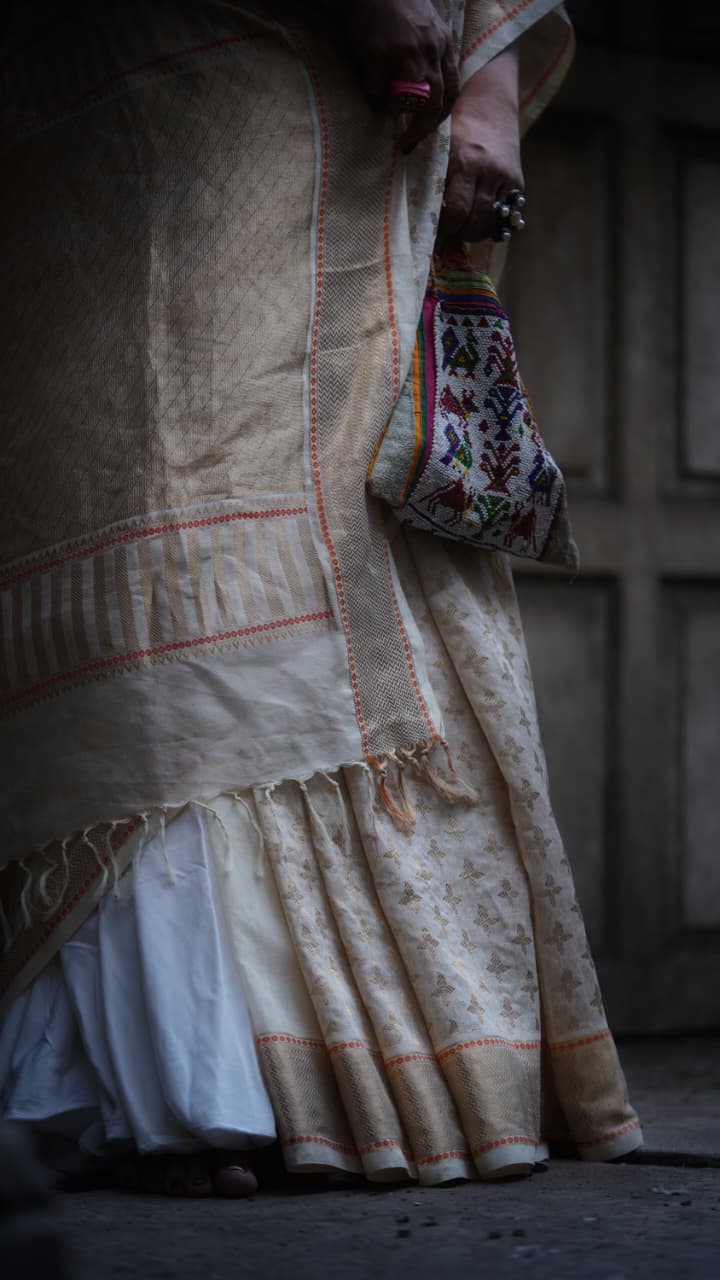 Victoria | Handwoven | Cotton-Silk-Zari Onam Saree