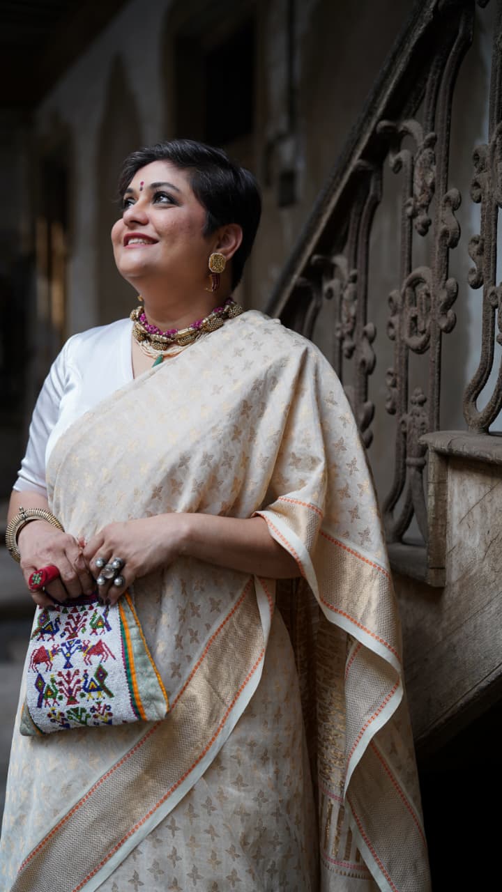 Victoria | Handwoven | Cotton-Silk-Zari Onam Saree