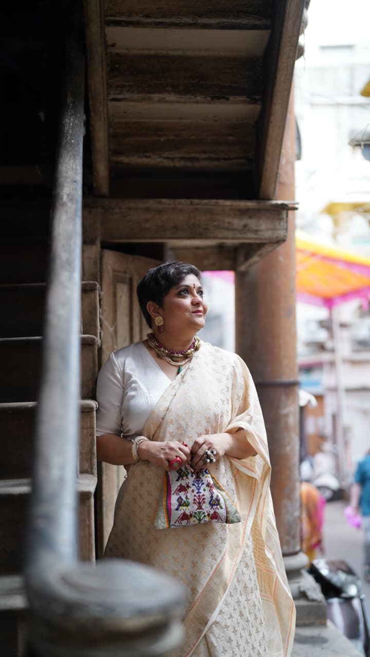 Victoria | Handwoven | Cotton-Silk-Zari Onam Saree