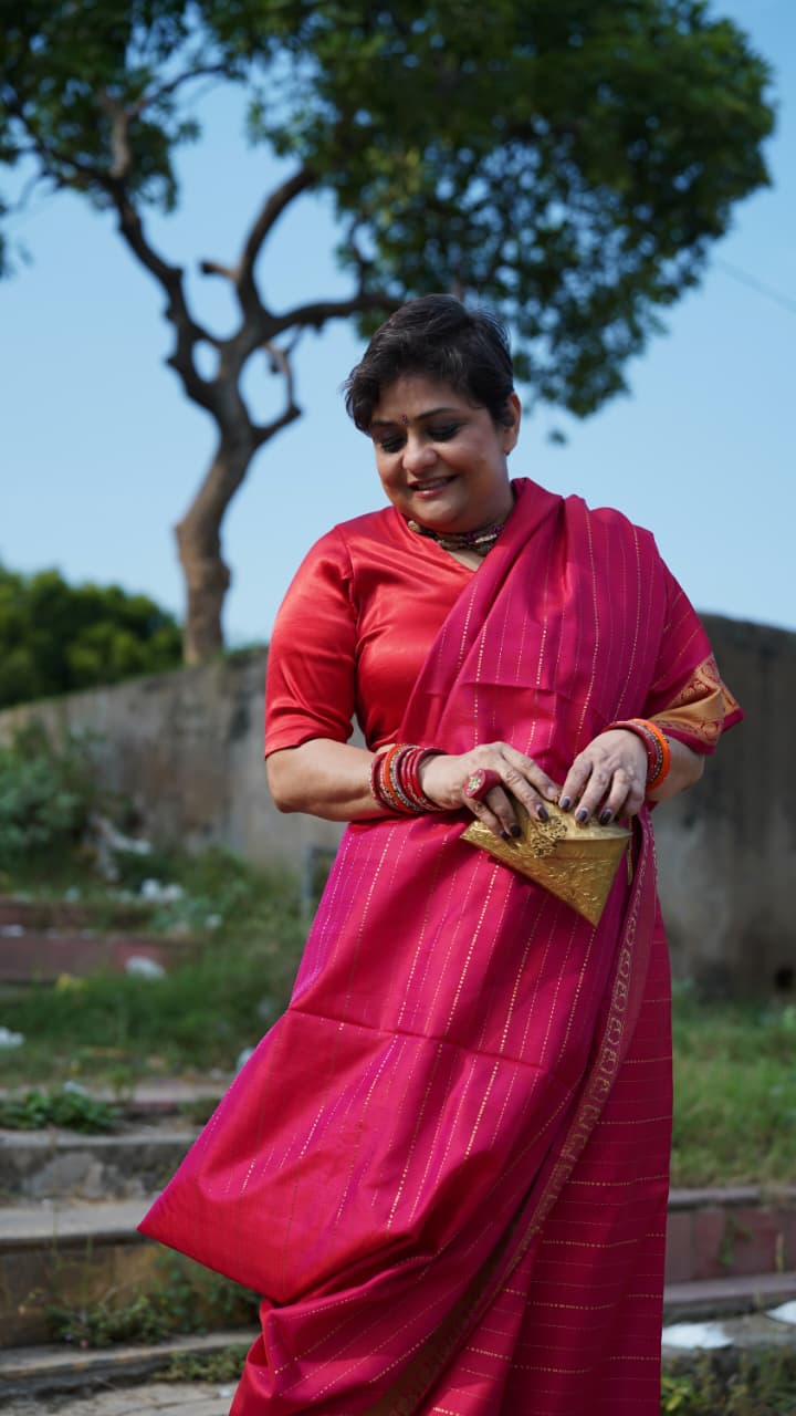 Nachiyar | Handwoven Kanjivaram Silk Saree | Inspired by Andal Nachiyar