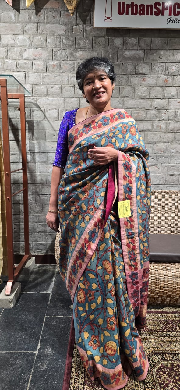 Archana -Blue PenKalamkari