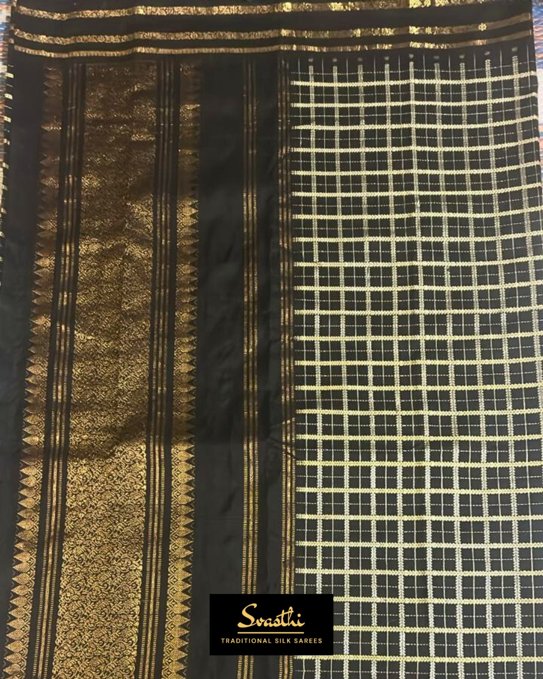Raavum | Pure Silk Korvai with Zari